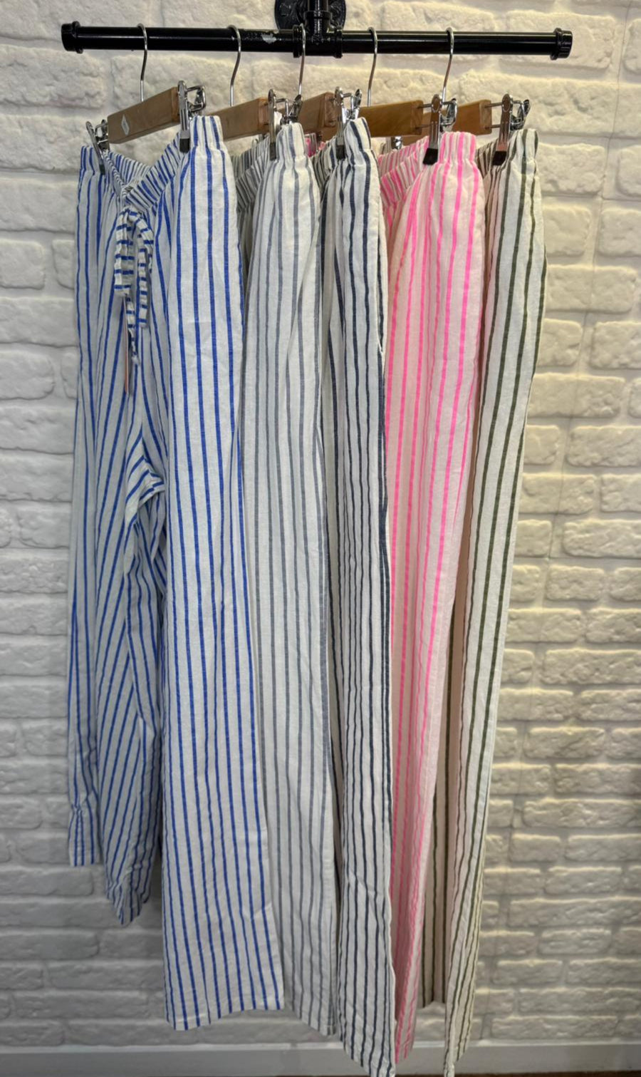 Sophie Stripe Cotton Trouser