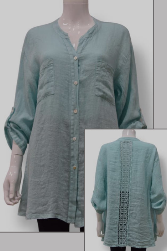 Luna Linen Tunic Blouse