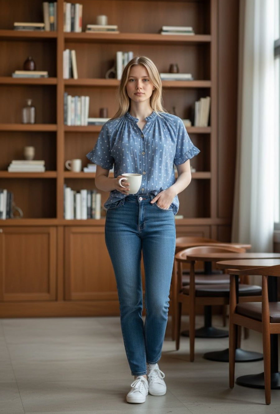 Suzie Star Cotton Blouse