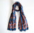 Deep Blue Flower Block Print Scarf