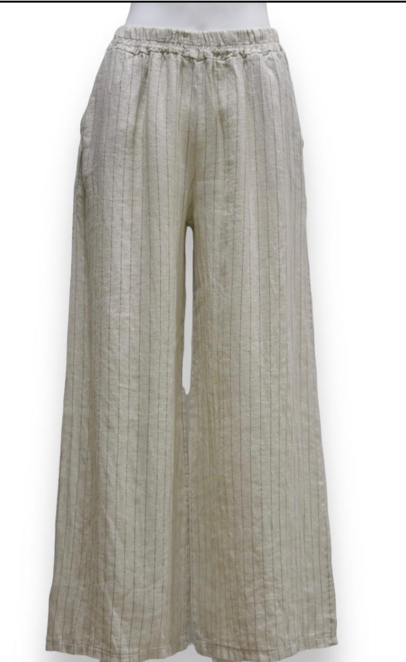 Susie Stripe Linen Trouser Aurina Ltd