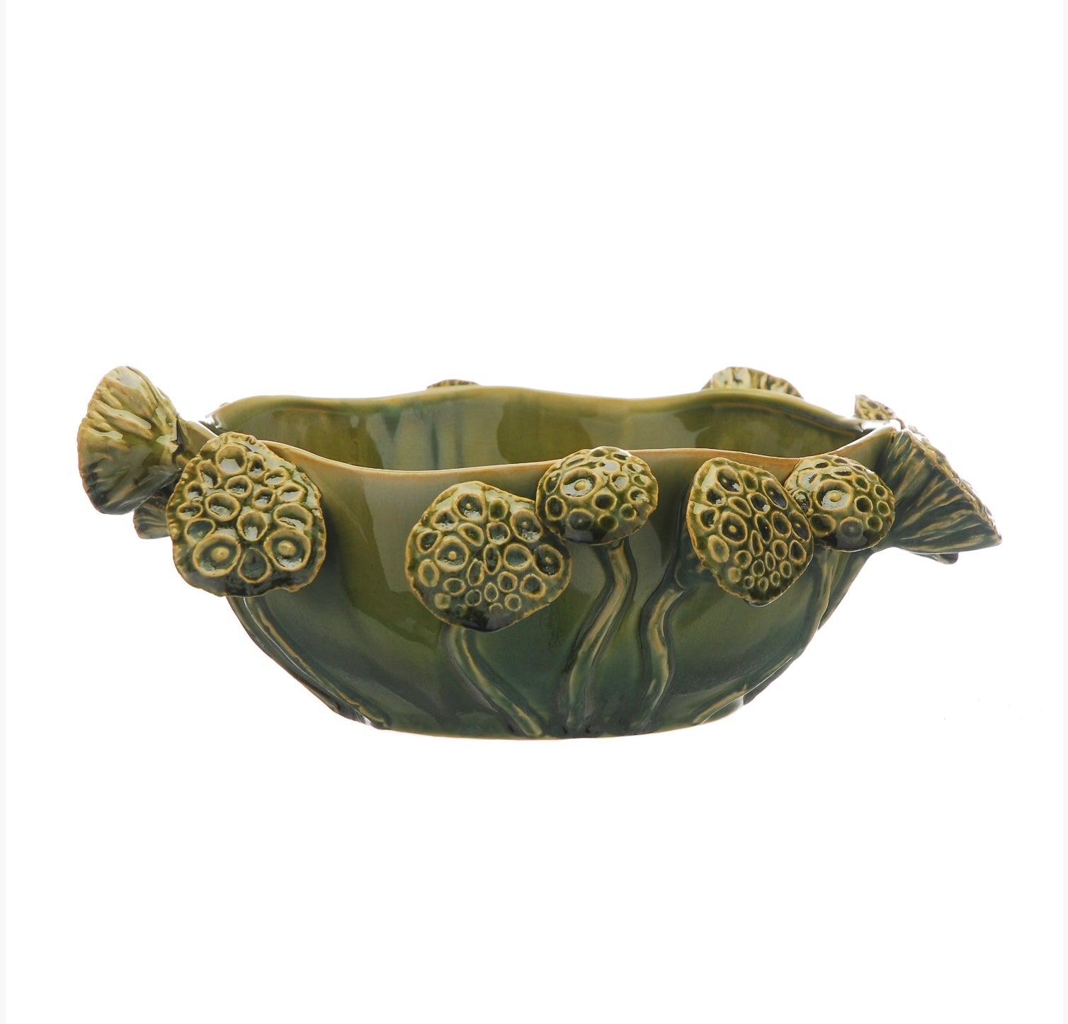 Green Bowl with 3D Flower Design Aurina Pop UP Ltd