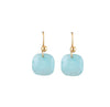 Aqua Faceted Natural Stone Earring