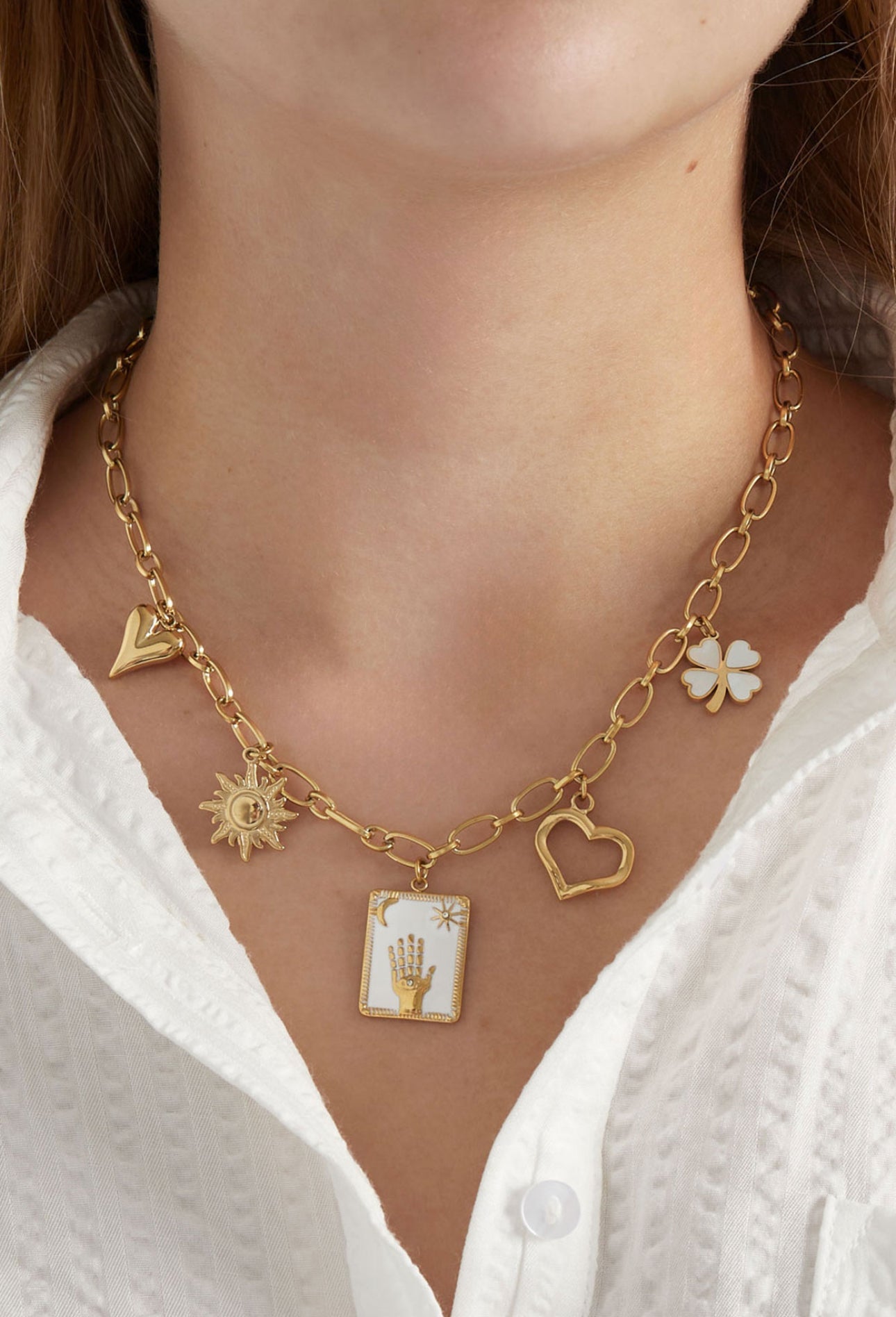Hands Up Charm Necklace Aurina Ltd