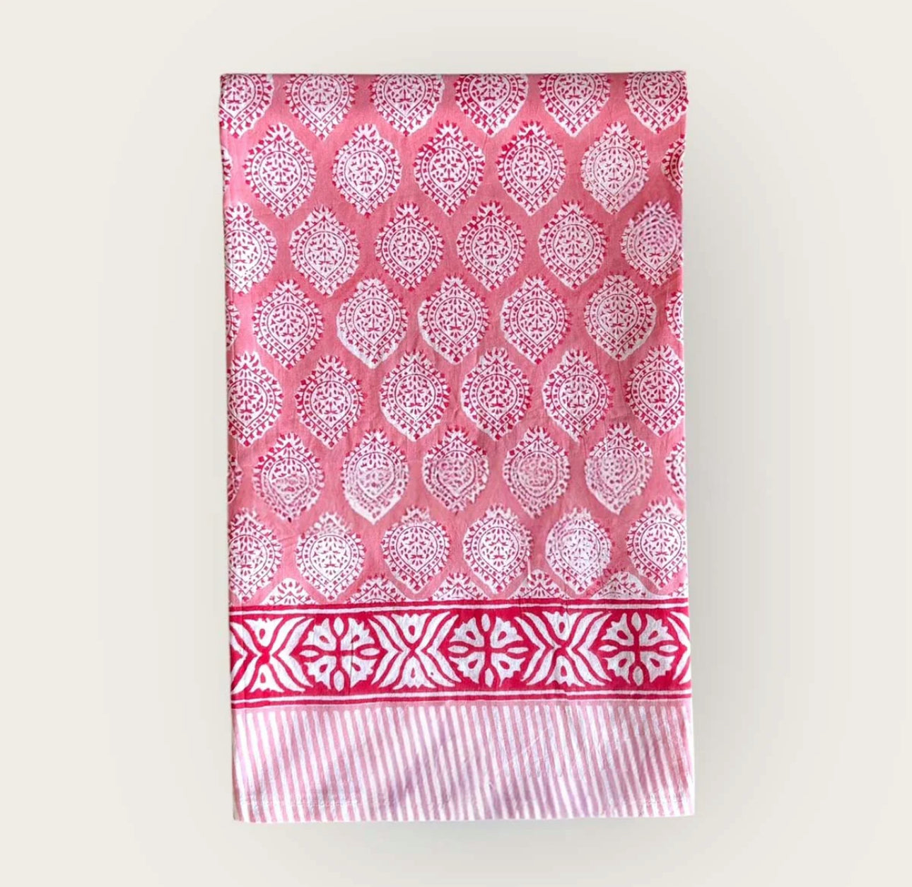 Party Pink Cotton Block Print Scarf