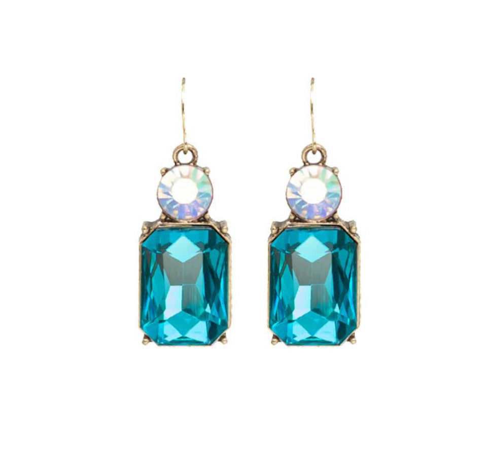 Vintage Gem Drop Earrings