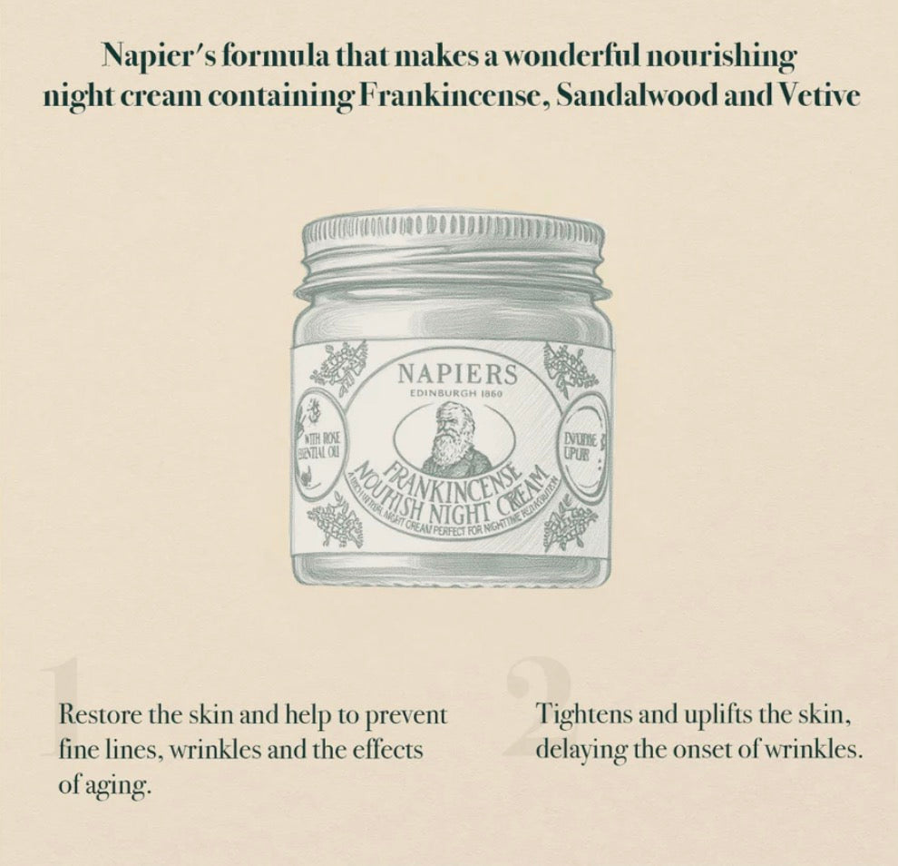 Napiers Frankincense Nourish Night Cream Aurina Pop UP Ltd