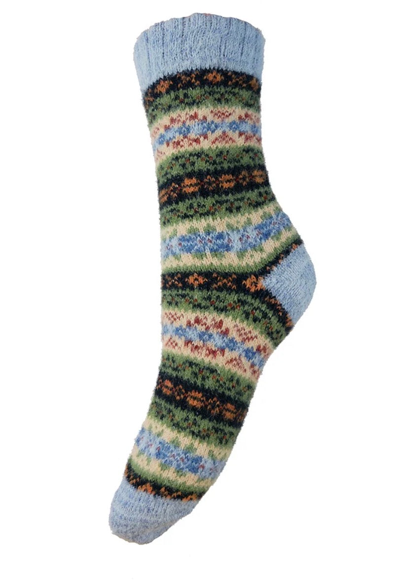 Country Nordic Style Ladies Wool Blend Socks