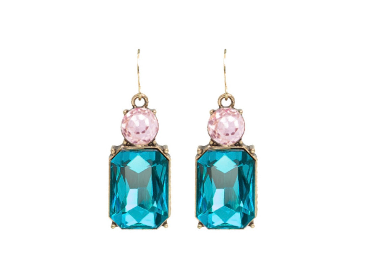 Vintage Gem Drop Earrings