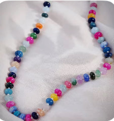 Single Strand Coloured Stone Necklace