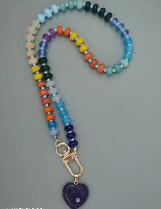 Coloured Chunky Natural Stone Necklace