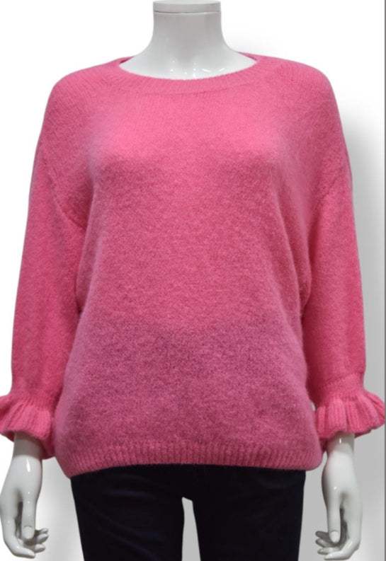 Aurina Ruffle Sleeve Alpaca Jumper