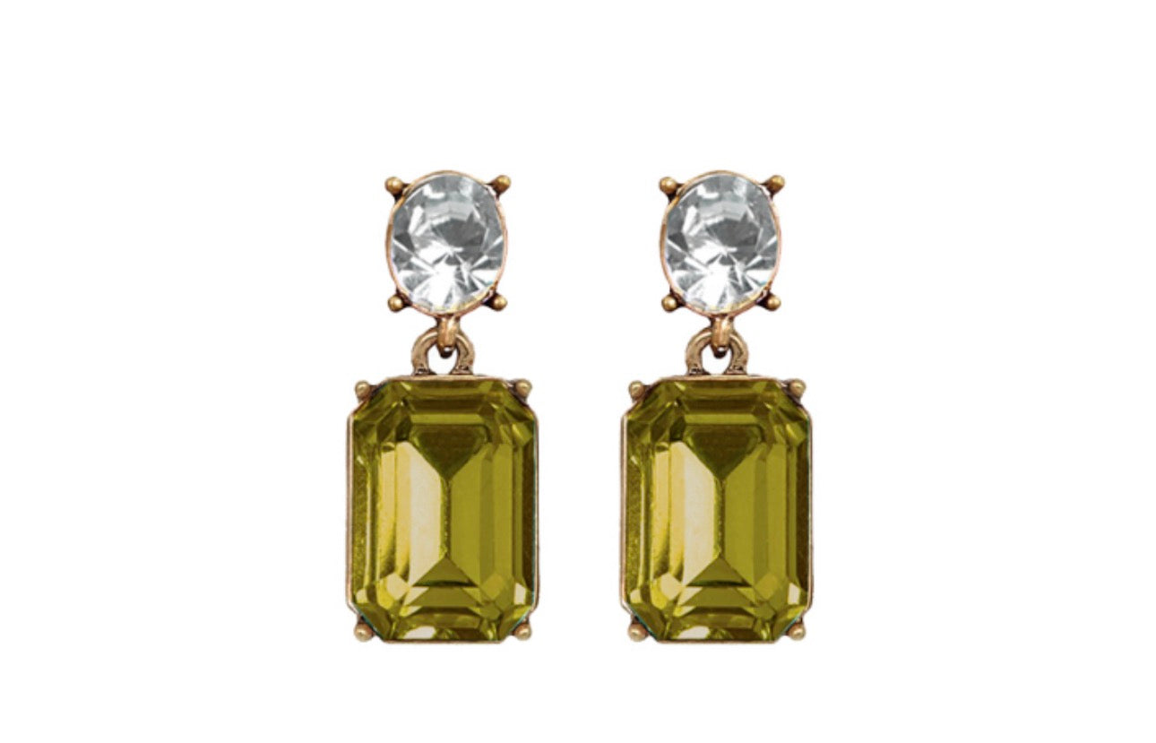 Vintage Gem Drop Earrings