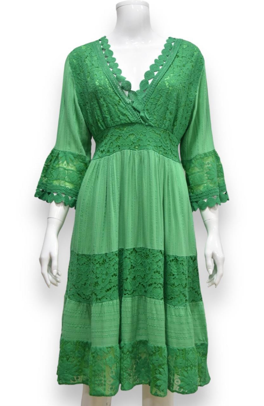 Short Lace Panel Summer Dress