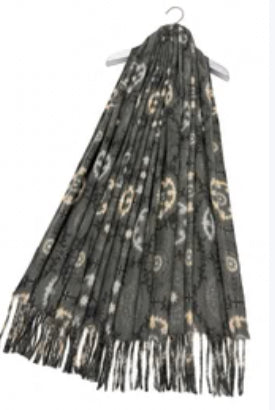 Boho Print Medallion Scarf