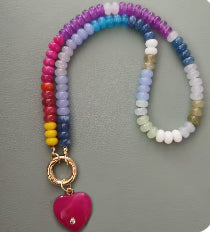 Coloured Chunky Natural Stone Necklace