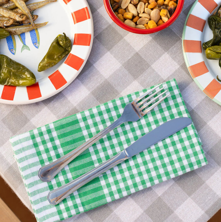 Green Gingham Fabric Napkin