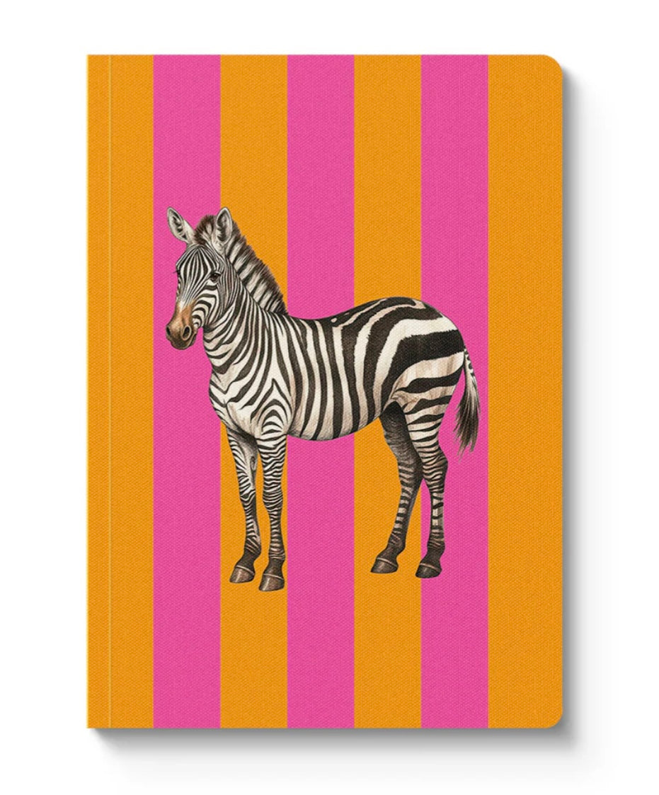 Striped Zebra Paperback Notebook
