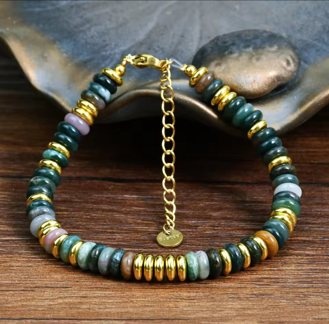 Indian Agate Natural Stone Bracelet Aurina Pop UP Ltd