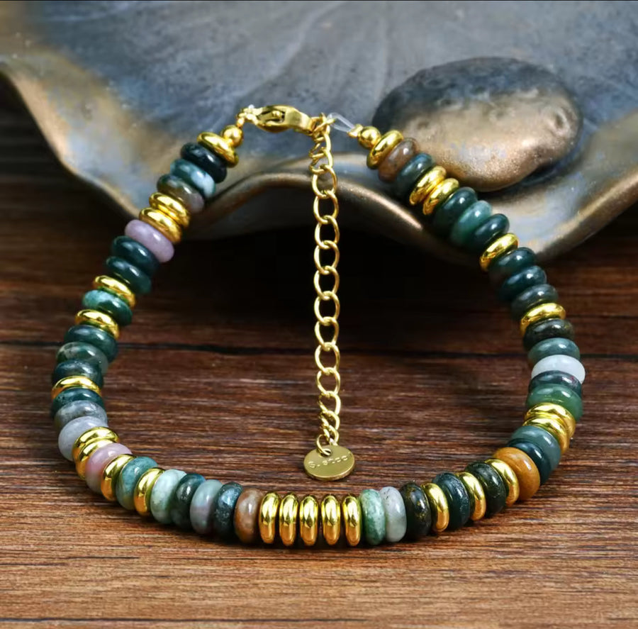 Indian Agate Natural Stone Bracelet Aurina Pop UP Ltd