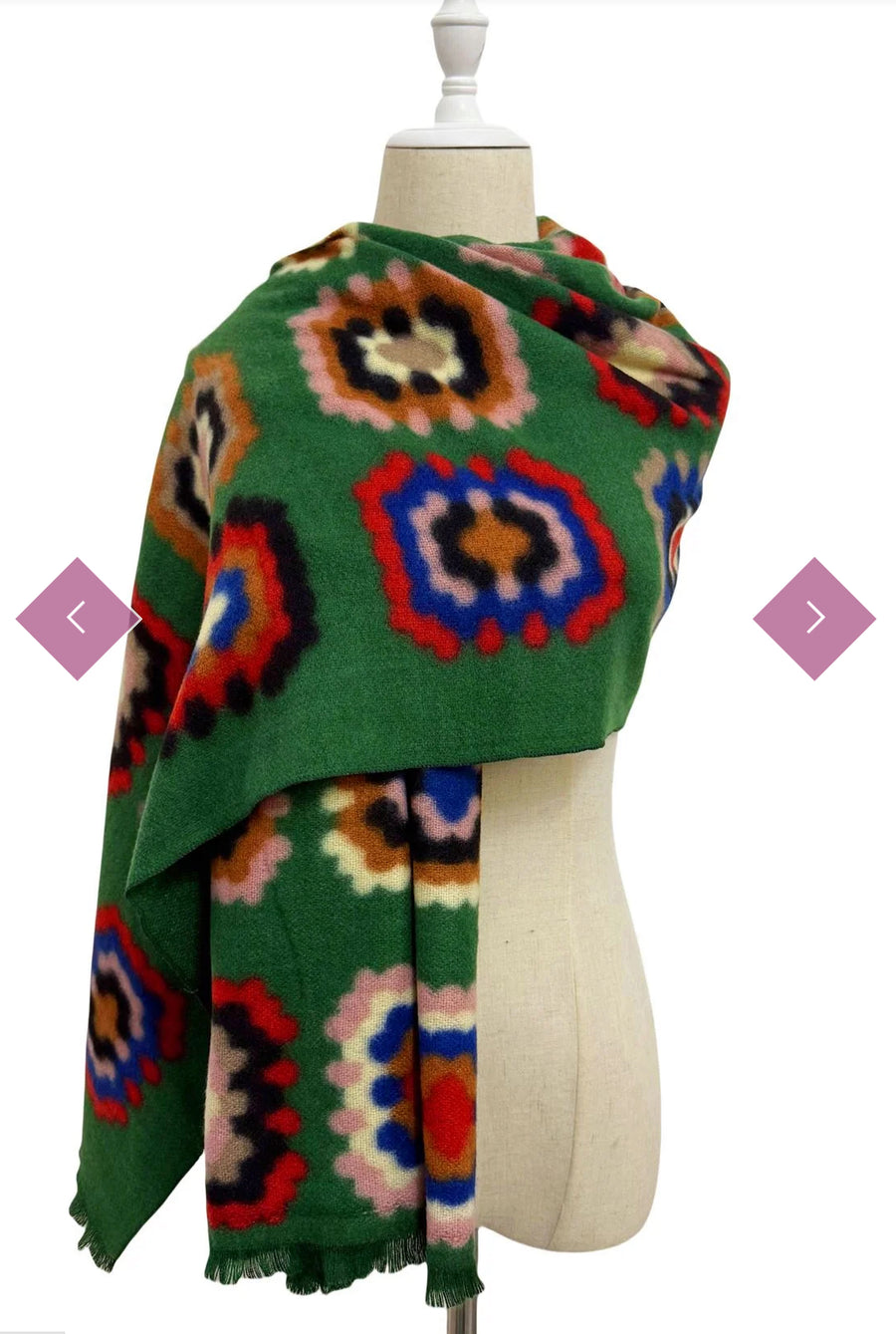 Retro Scarf - Green