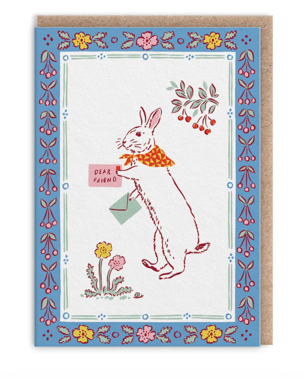 Pretty Rabbit Mini Greeting Card