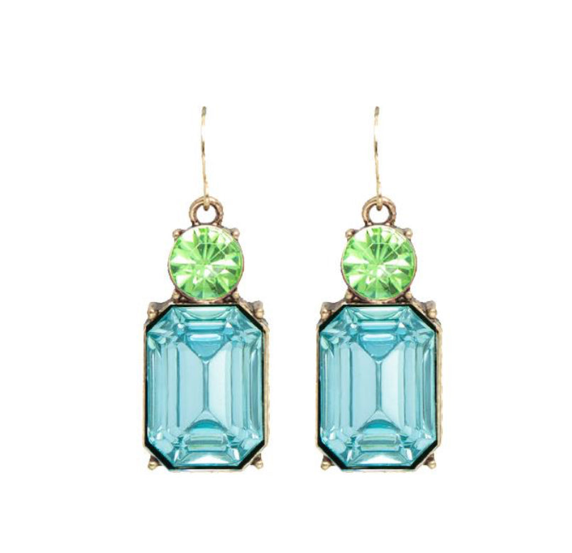 Vintage Gem Drop Earrings