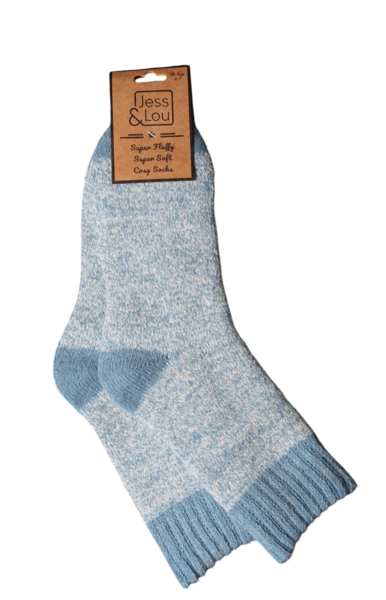 Cornflower Blue Marl Cosy Sock
