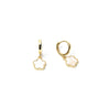 Mother of Pearl Flower Huggie Earring