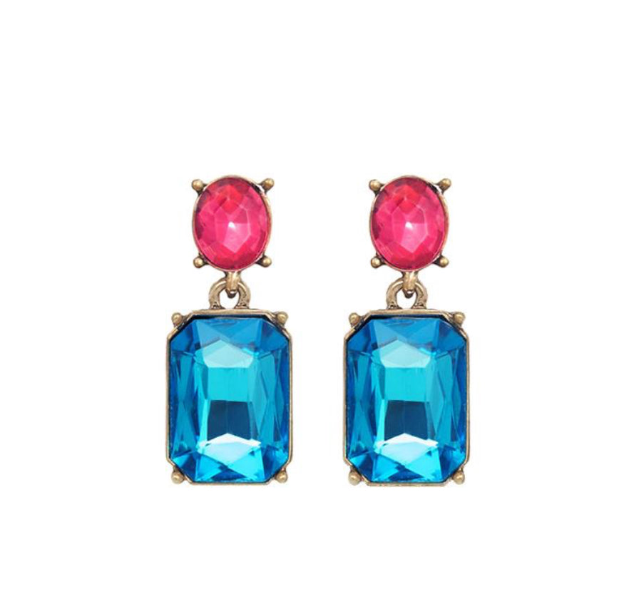 Vintage Gem Drop Earrings