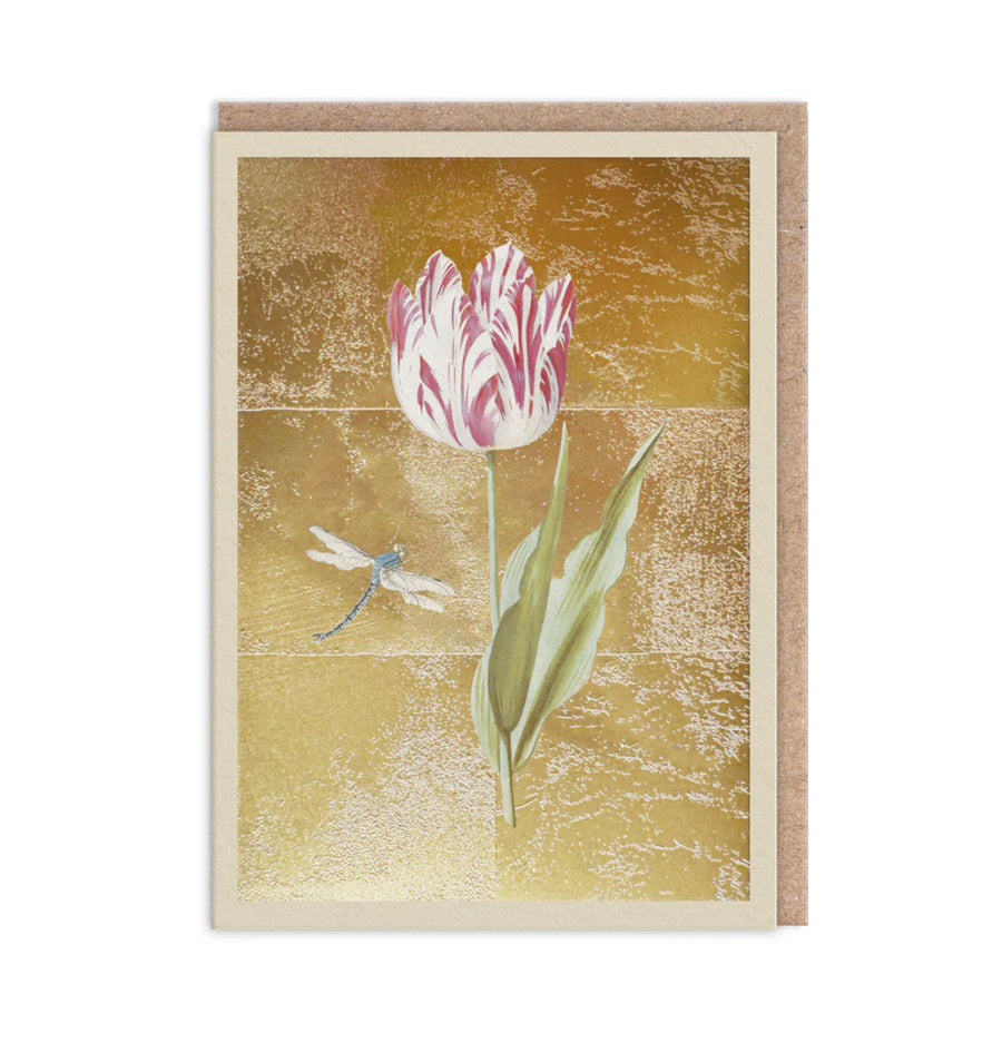 Hot Foil Tulips Mini Greeting Card