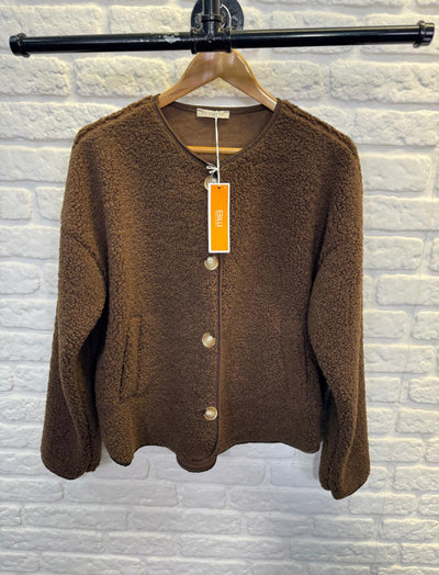 Buttoned Teddy Jacket