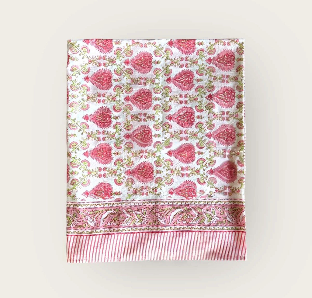 Jaipur Pink Cotton Block Print Scarf