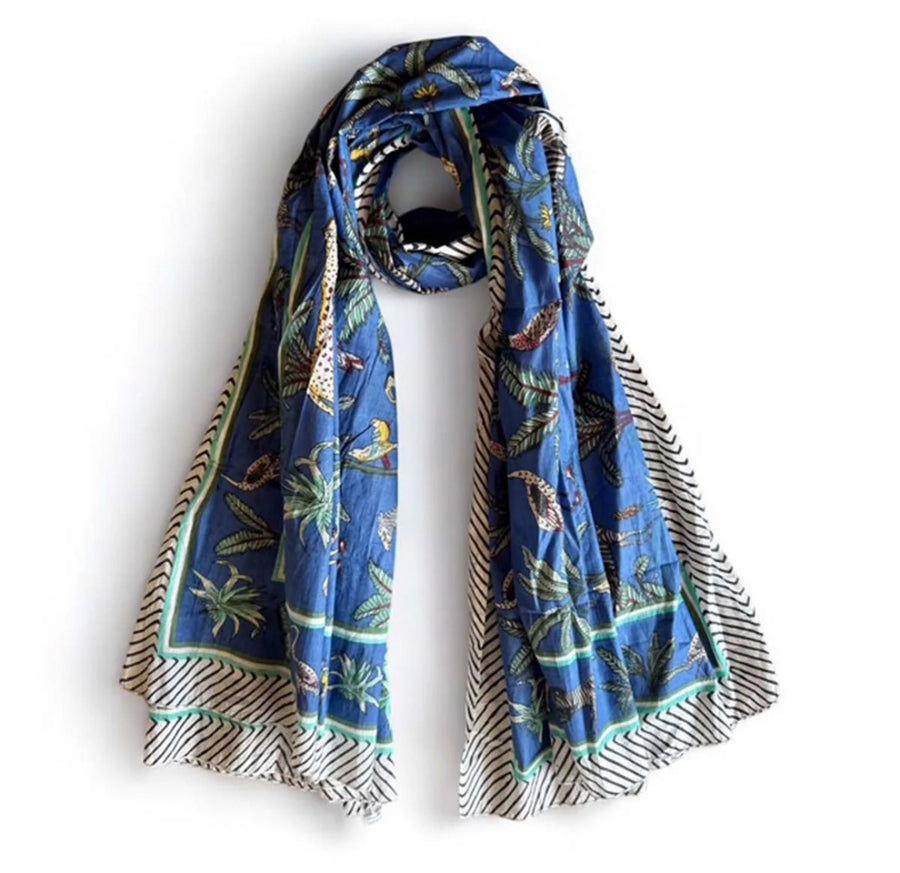 Sea Blue Jungle Scarf