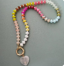 Coloured Chunky Natural Stone Necklace