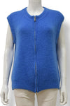 Katherine Roundneck Alpaca Sleeveless Zipped Cardigan