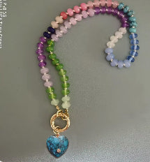 Coloured Chunky Natural Stone Necklace
