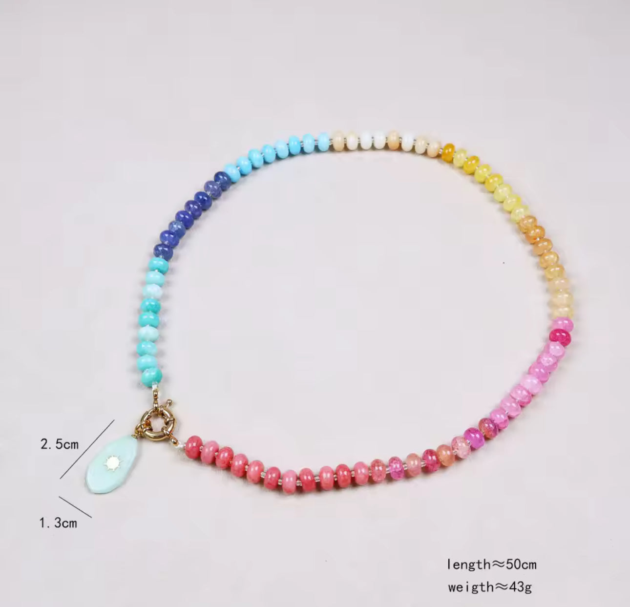 Coloured Natural Stone Necklace
