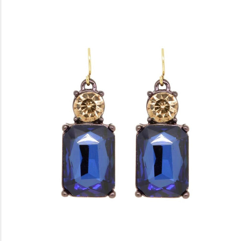 Vintage Gem Drop Earrings
