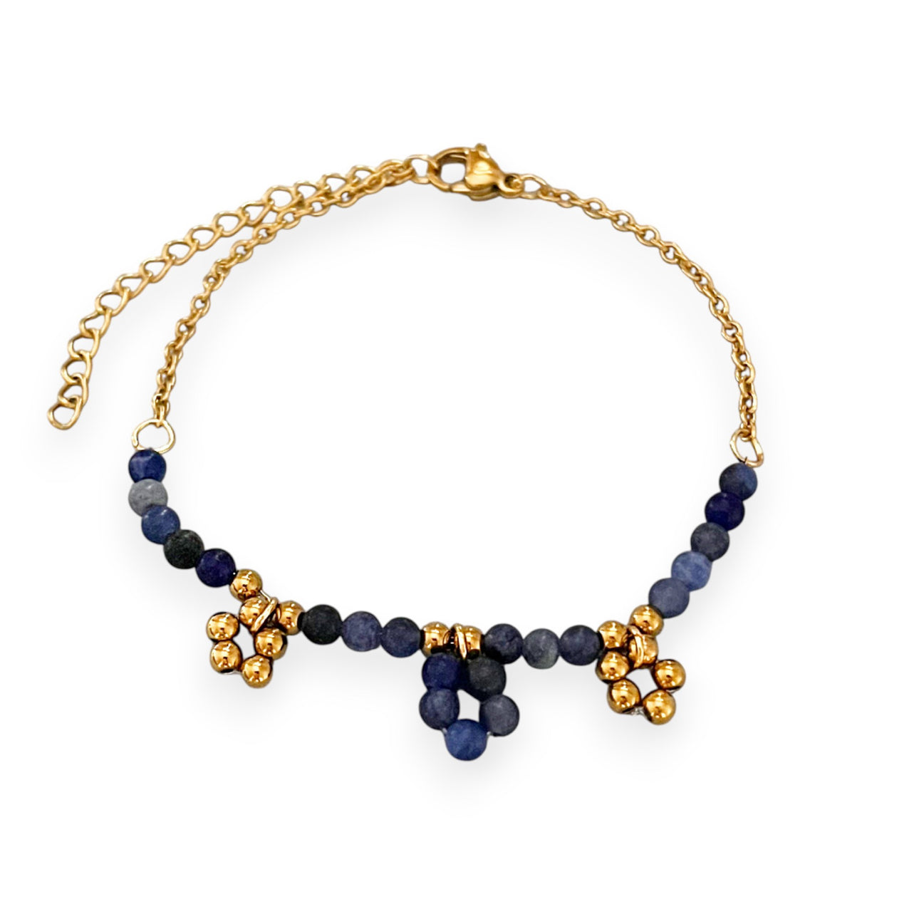 Trio Beaded Flower Bracelet
