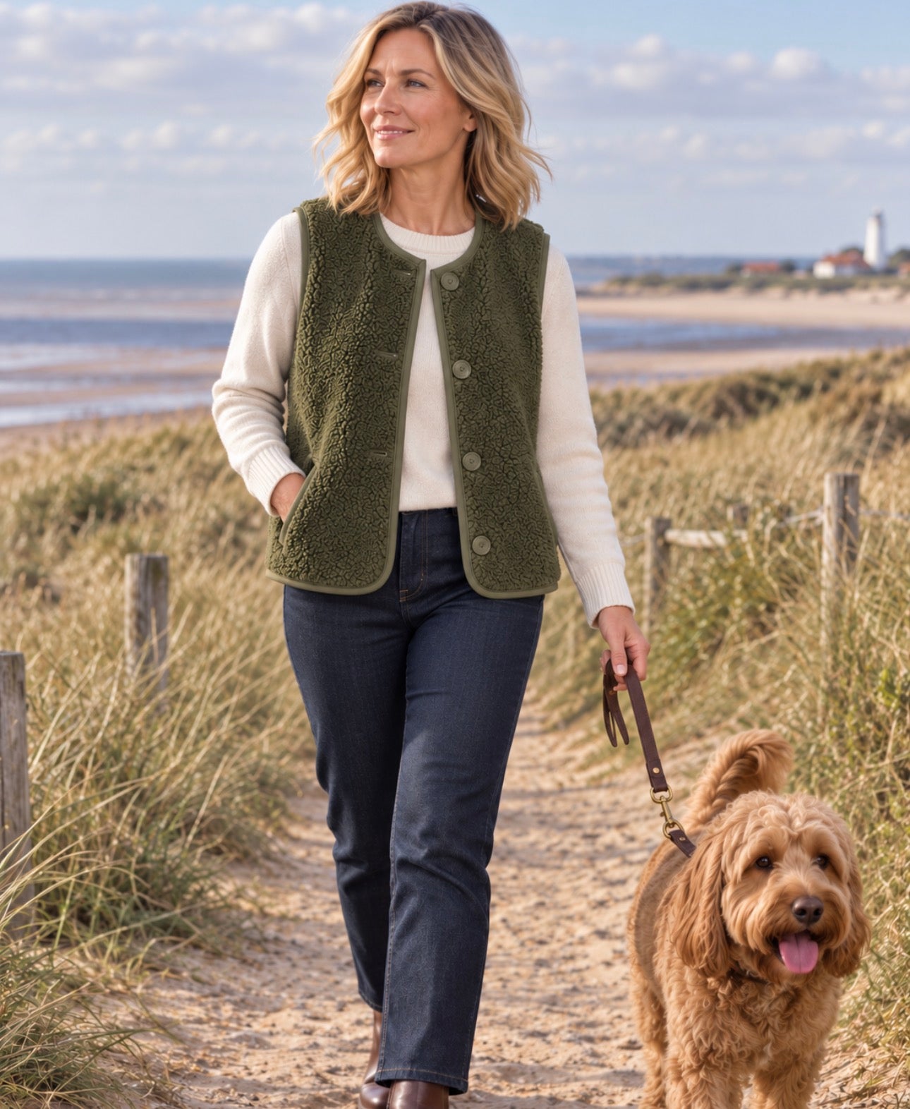 Bella Buttoned Teddy Gilet