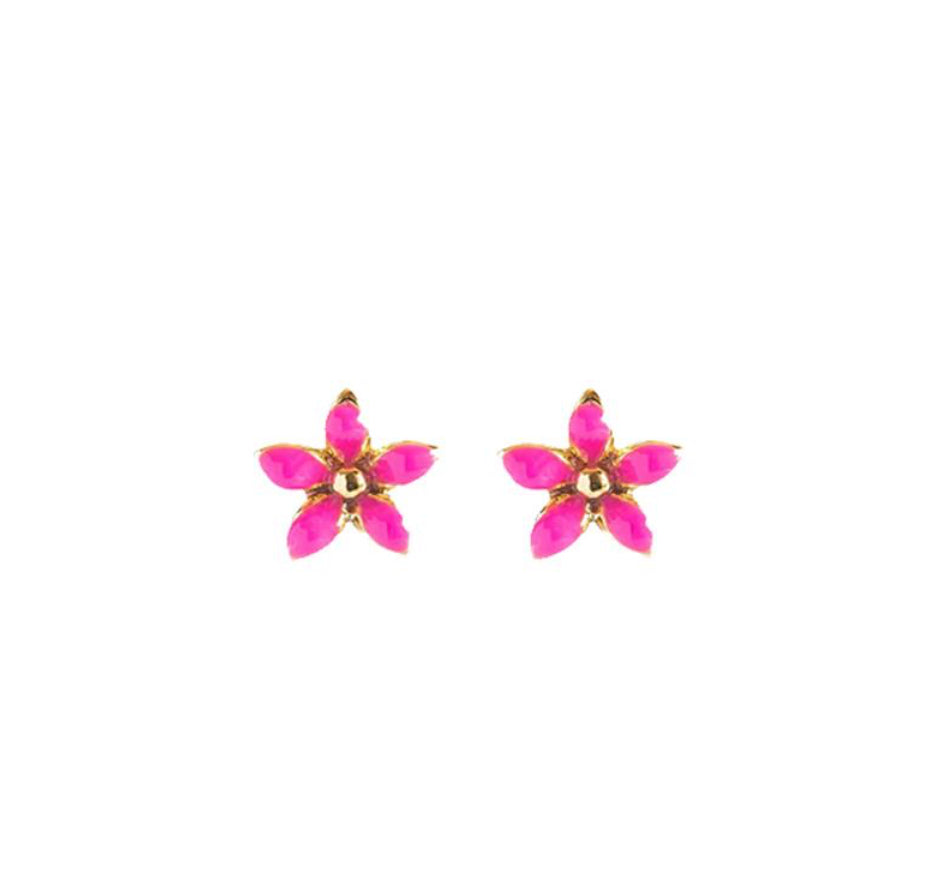 Hot Pink Daisy Earring Aurina Pop UP Ltd