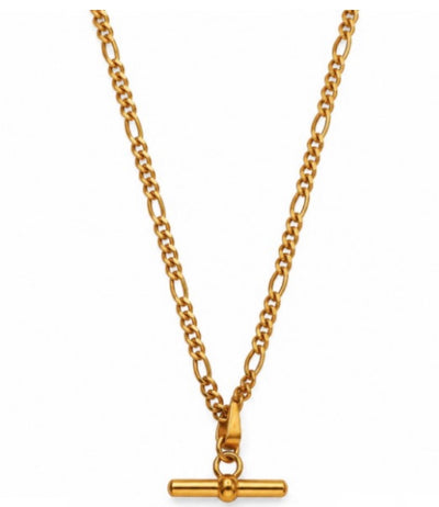 Curb Chain T Bar Necklace