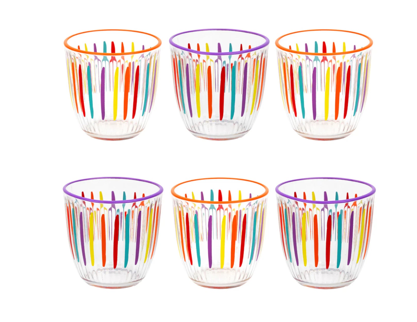 Rainbow Bright Glass Tumbler
