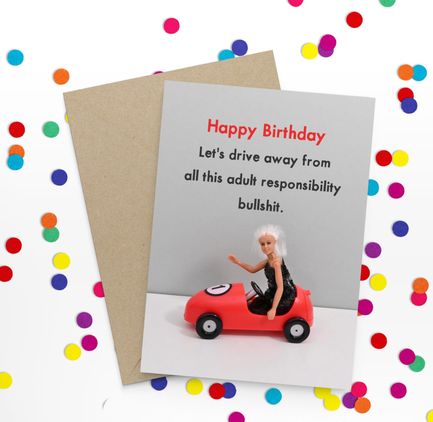 Drive away Birthday Card