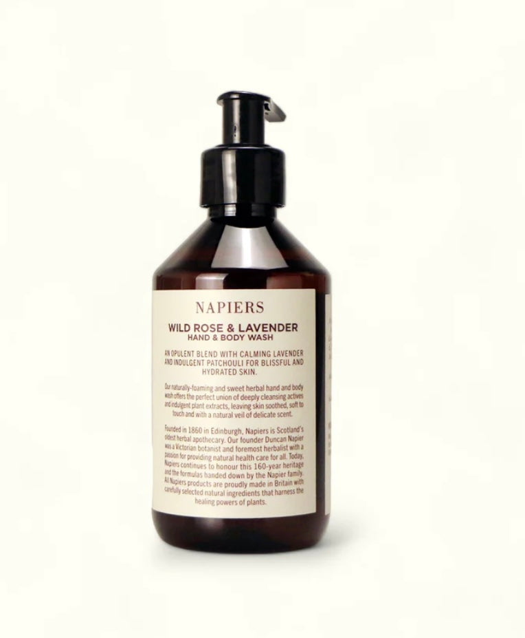 Napiers Wild Rose & Lavender Hand and Body Wash Aurina Pop UP Ltd