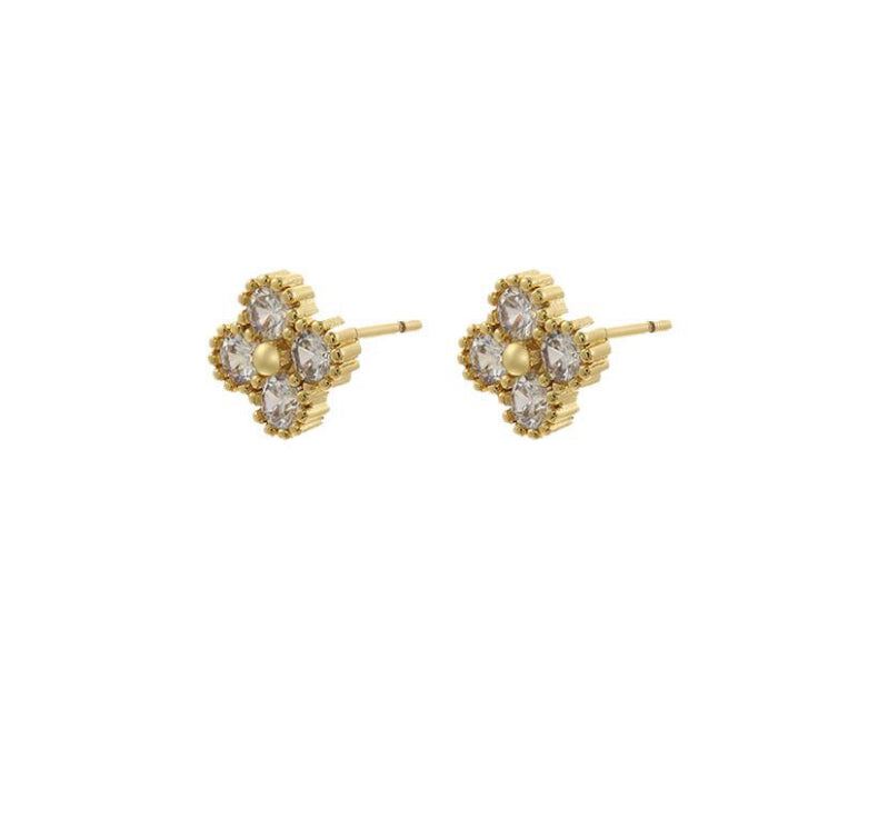 Gold Clover Earring