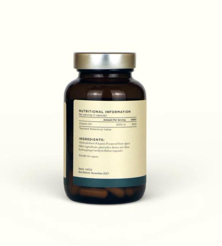 Napiers Vegan Vitamin D3 2000IU Capsules Aurina Pop UP Ltd