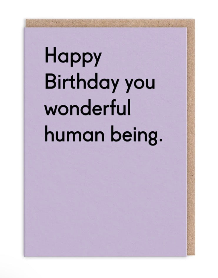 Wonderful Human Being  Card