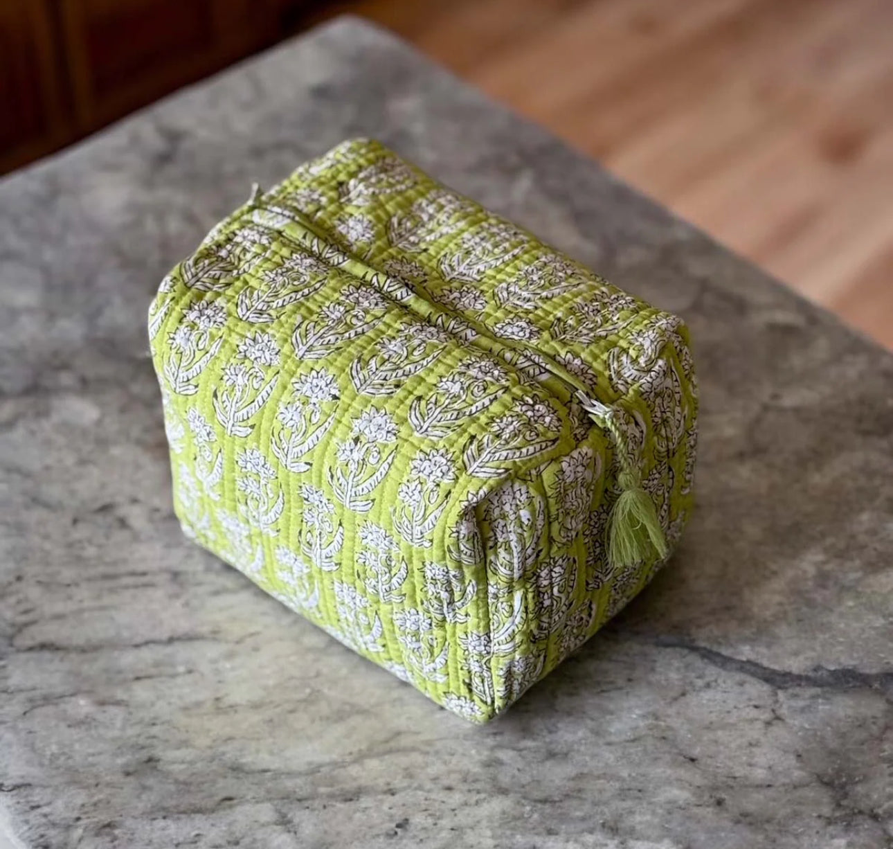 Lime Green Cosmetic Bag